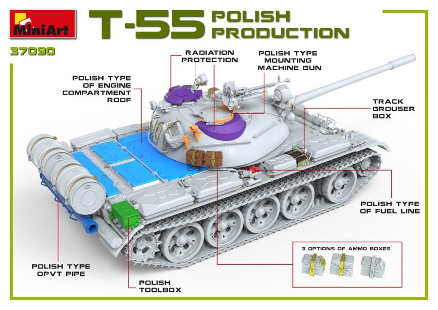 Miniart 1/35 T-55A Polish production