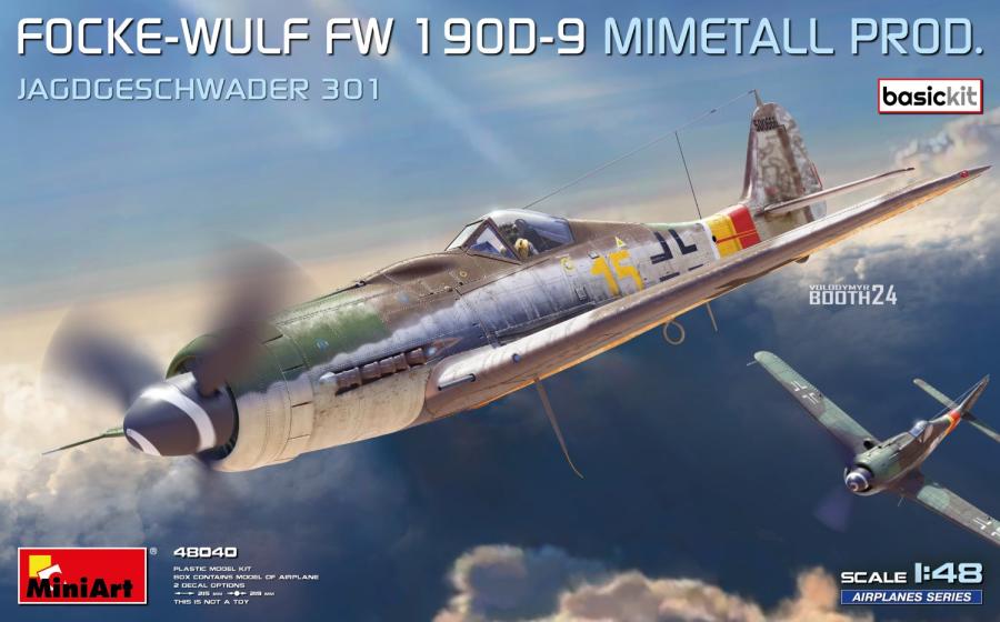 Miniart 1/48 Focke-Wulf Fw 190D-9. Mimetall Prod. Basic Kit. Jagdgeschwader 301