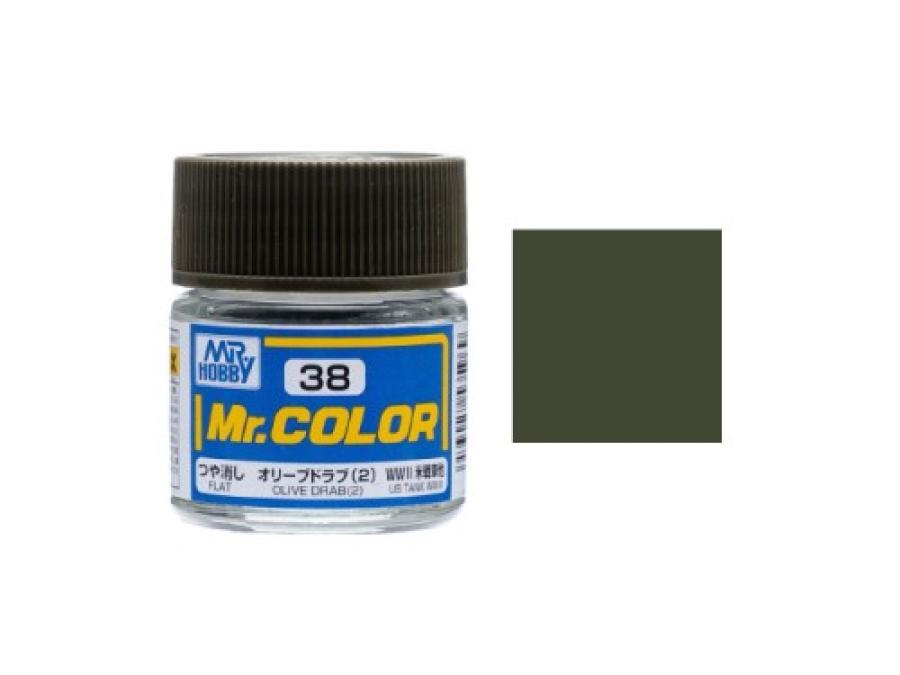 Mr Hobby -Mr. Color (10 ml) Olive Drab (2) Paint (US Tank WWII)