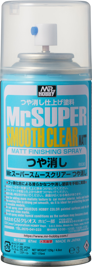Mr Hobby - Super Smooth Matt (Flat) Clear (170ml) Mattalakka