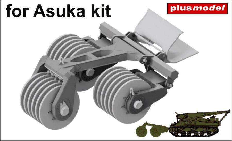 Plusmodel 1/35 T1E1 US Mine exploder for Asuka Sherman kit