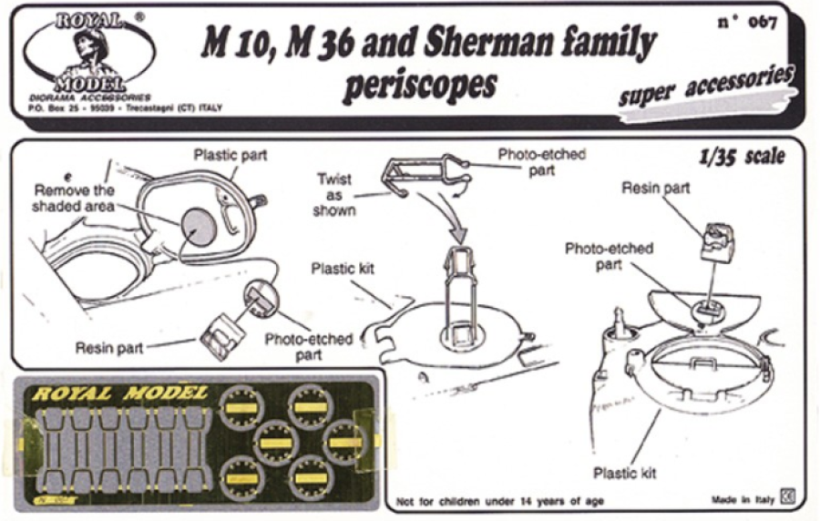 Royal Model 1/35 Sherman family periscopes