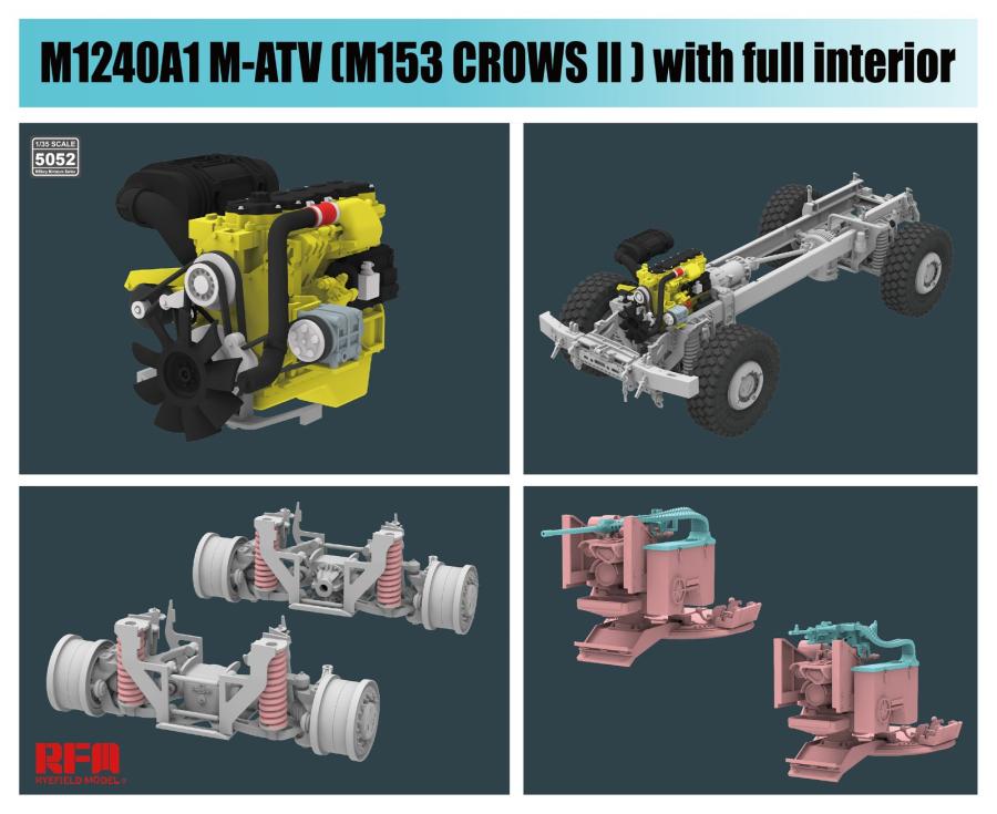 Ryefield 1/35 M1240A1 M-ATV (M153 CROWS II ) with full interior