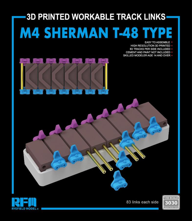 Ryefield 1/35 M4 Sherman T-48 Type (3d Printed Tracks)