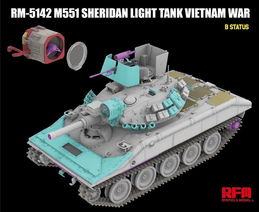 Ryefield 1/35 M551 Sheridan Light Tank, Vietnam War