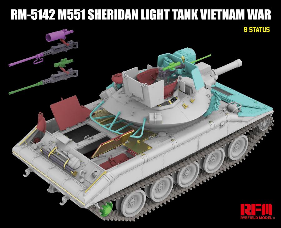 Ryefield 1/35 M551 Sheridan Light Tank, Vietnam War