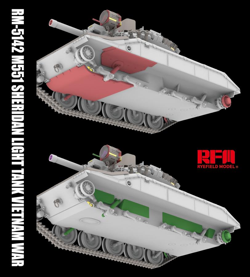 Ryefield 1/35 M551 Sheridan Light Tank, Vietnam War