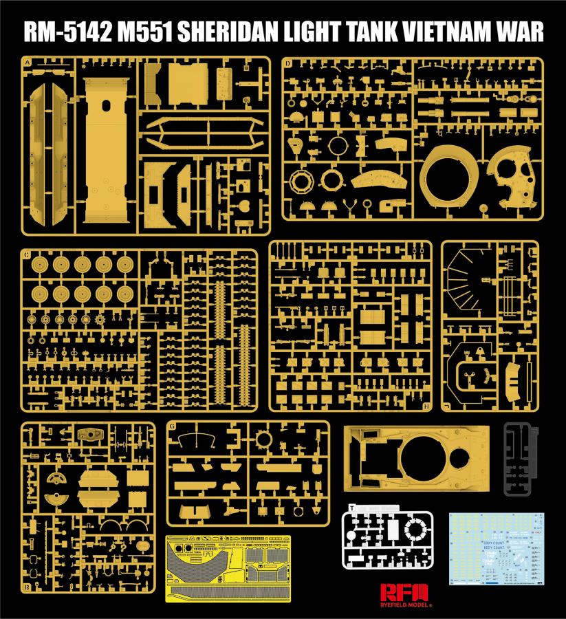 Ryefield 1/35 M551 Sheridan Light Tank, Vietnam War