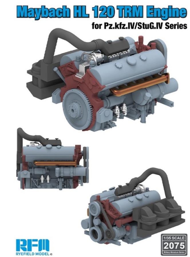 Ryefield 1/35 Maybach HL 120 TRM Engine for Pz.Kpfw.IV / StuG.IV Series
