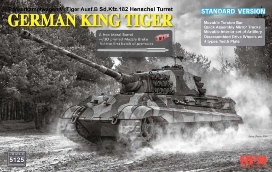 Ryefield 1/35 Sd.Kfz.182 Tiger Ausf.B King Tiger Standard Version