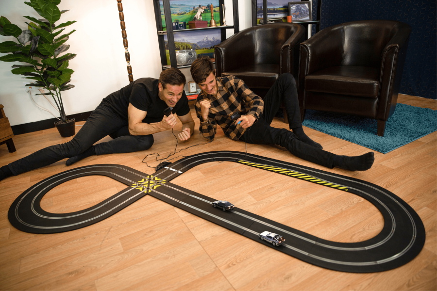 Scalextric Back to the Future vs Knight Rider 1980's Race Set