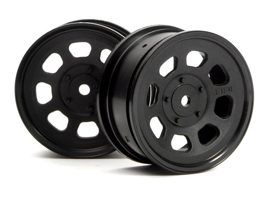 STOCK CAR WHEEL (26MM BLACK) (1MMOFFSET)