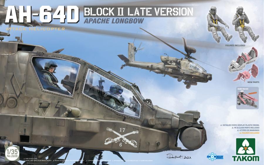 Takom 1/35 AH-64D Apache Longbow Block II Late Version pienoismalli