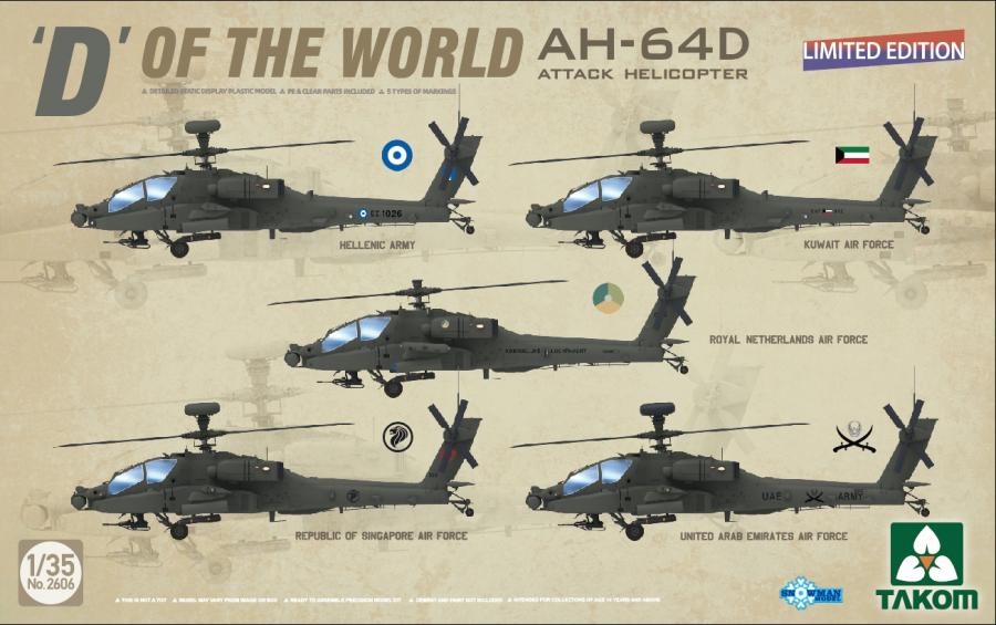 Takom 1/35 "D" Of The World AH-64D Helicopter