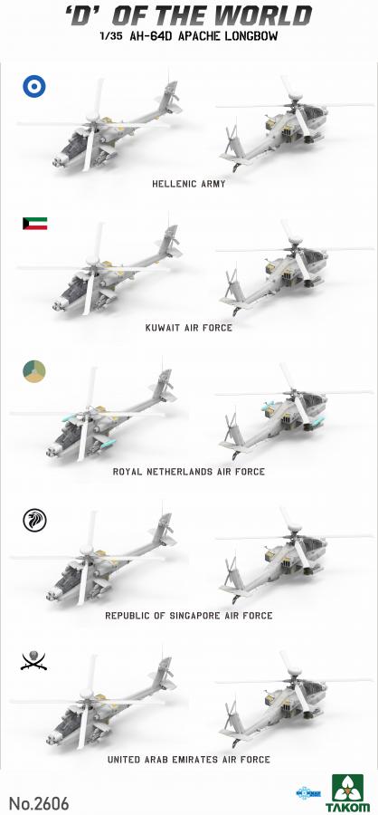 Takom 1/35 "D" Of The World AH-64D Helicopter