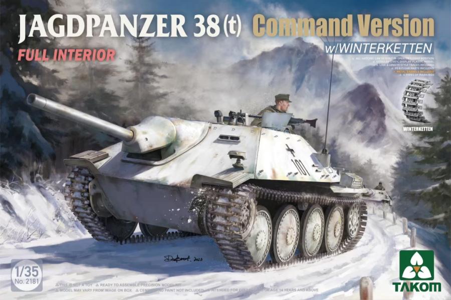 Takom 1/35 Jagdpanzer 38(t) Command Version w/ Winterketten