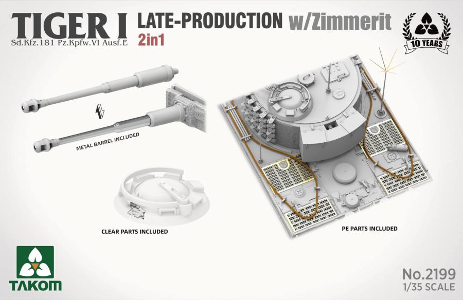 Takom 1/35 Tiger I Late w/Zimmerit