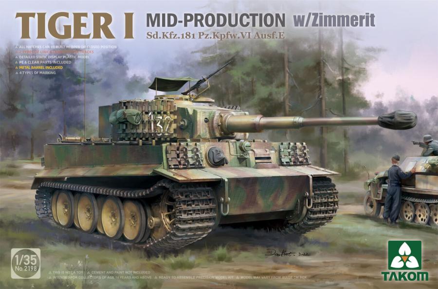 Takom 1/35 Tiger I Mid-Production w/Zimmerit