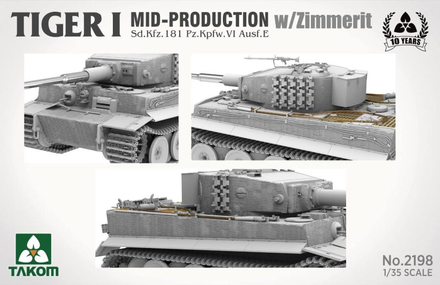 Takom 1/35 Tiger I Mid-Production w/Zimmerit