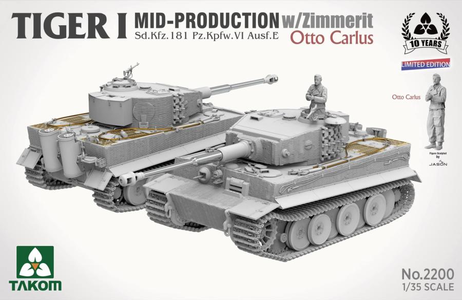 Takom 1/35 Tiger I Mid w/Zimmerit & Otto Carius figure (Limited edition)