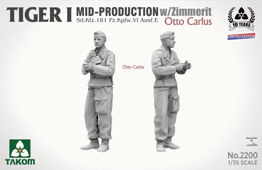Takom 1/35 Tiger I Mid w/Zimmerit & Otto Carius figure (Limited edition)
