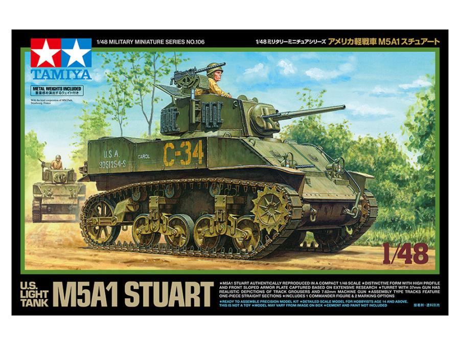 Tamiya 1/48 U.S. Light Tank M5A1 Stuart