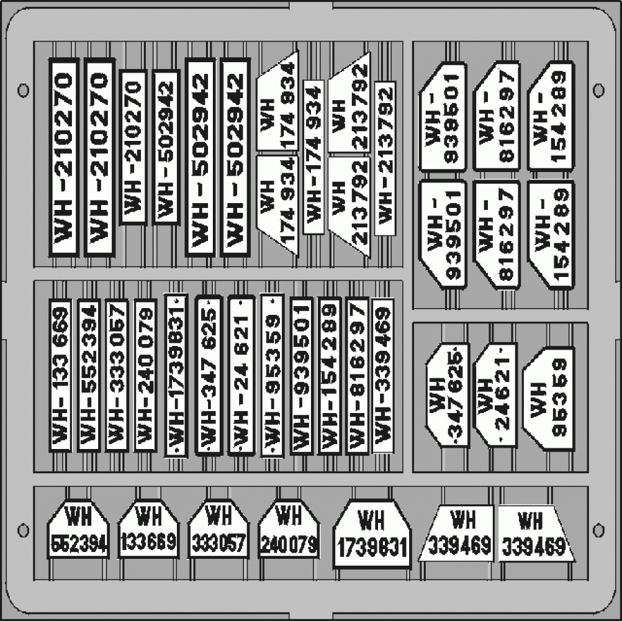 German Car Licence Plates 1/35