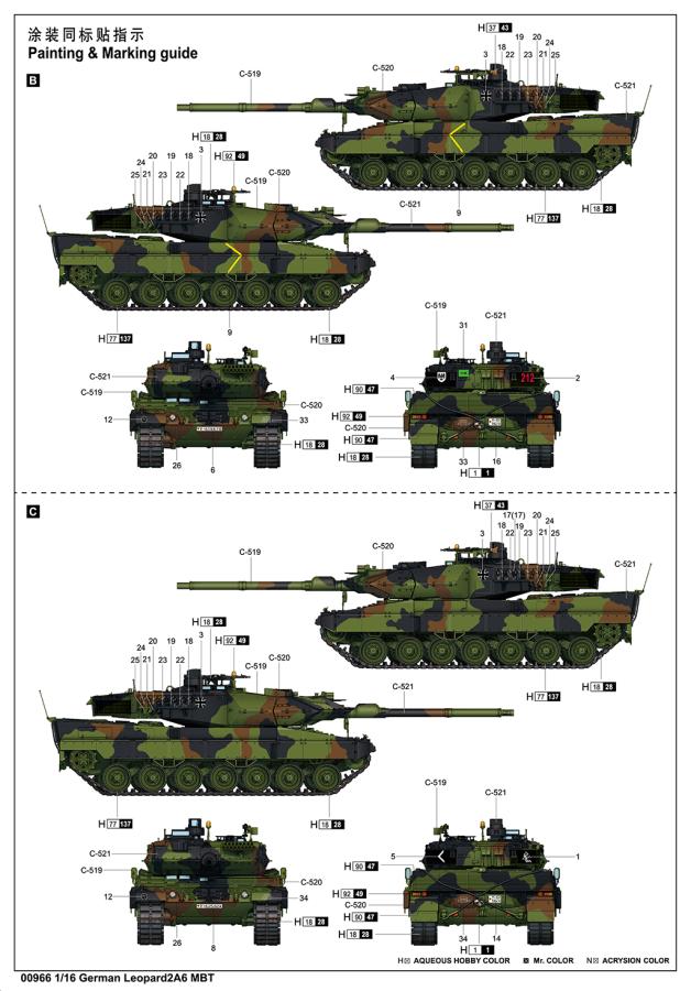 Trumpeter 1/16 German Leopard 2A6 MBT