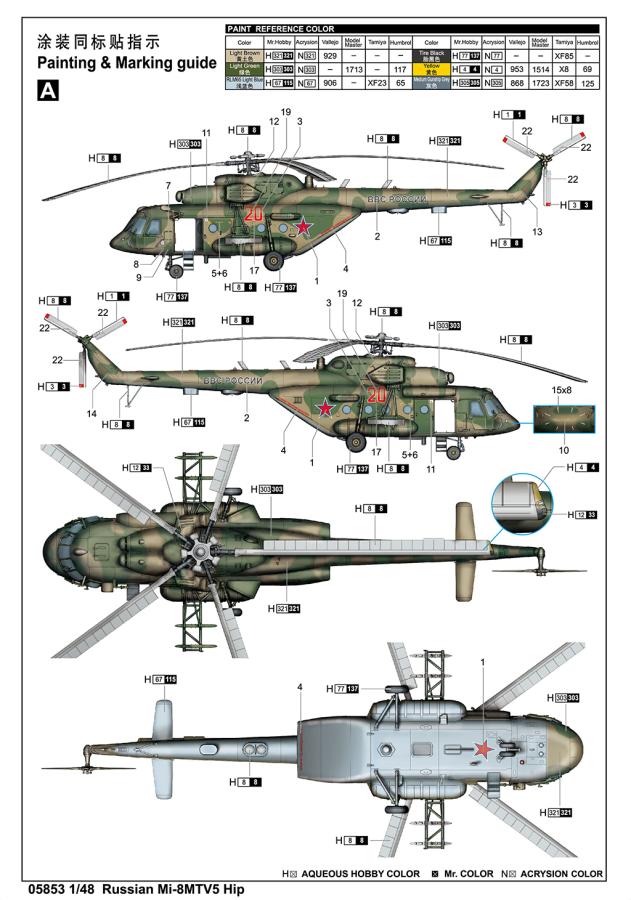 Trumpeter 1/48 Russian Mi-8MTV5 Hip