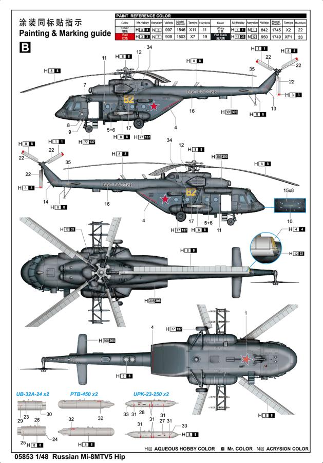 Trumpeter 1/48 Russian Mi-8MTV5 Hip