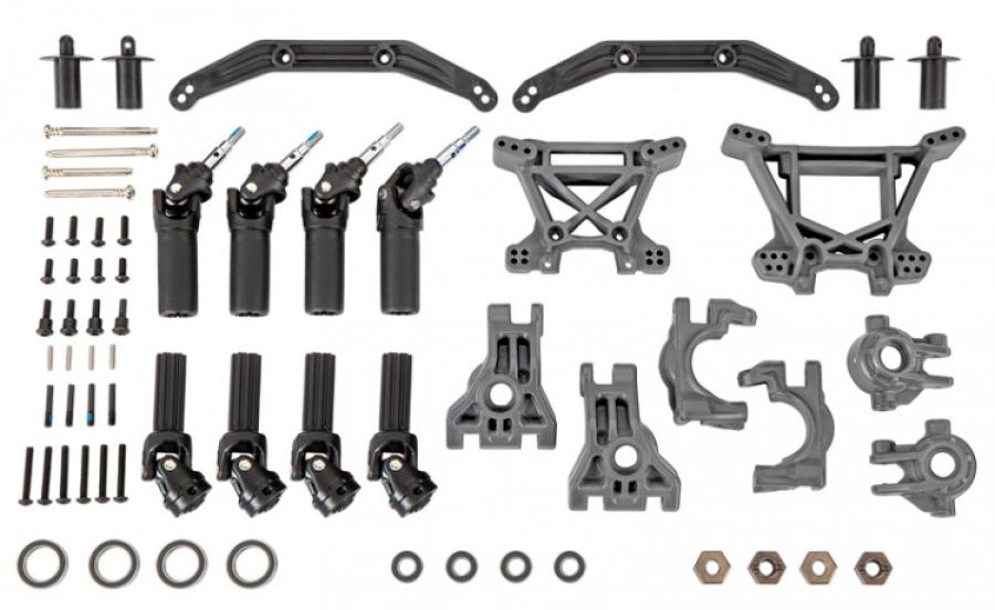 Traxxas Upgrade Kit Heavy Duty Gray Hoss, Rustler, Slash, Raptor R - 4x4 TRX9080-GRAY