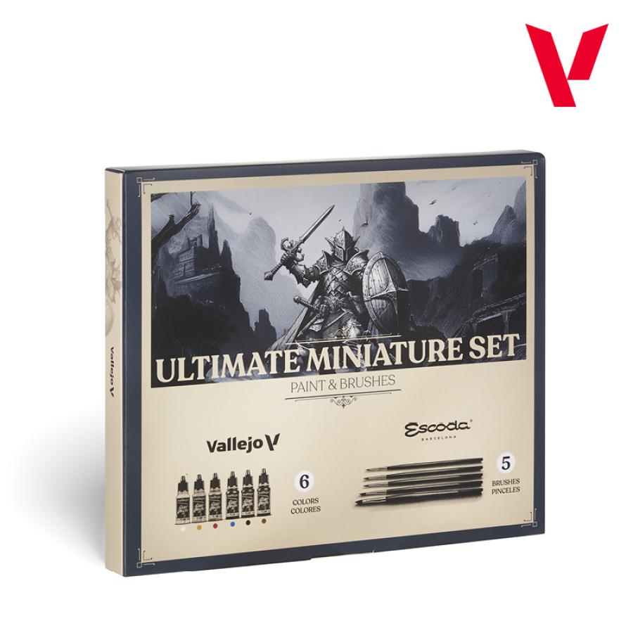 Vallejo Ultimate Game Color miniature set, Paint & Brushes