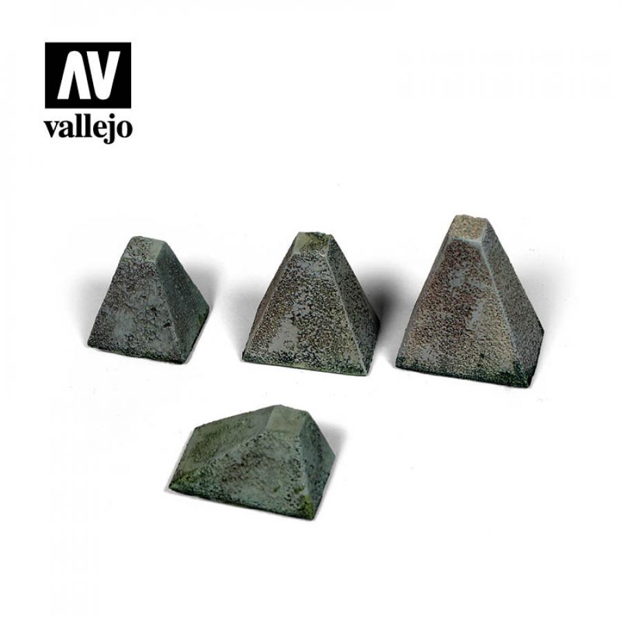 Vallejo 1/35 Höckerhindernis “Type 38” (Anti-Tank Barriers) (4pcs)