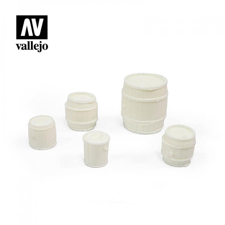 Vallejo 1/35 Wooden Barrels (5 pcs)