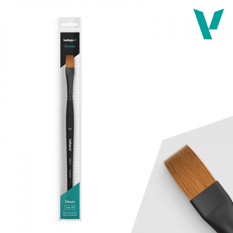 Vallejo Brush flat synthetic hair No. 10 Pensseli