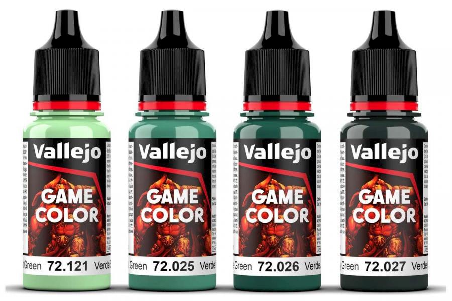 Vallejo Game Color, cold green color set 4x18ml maalisetti