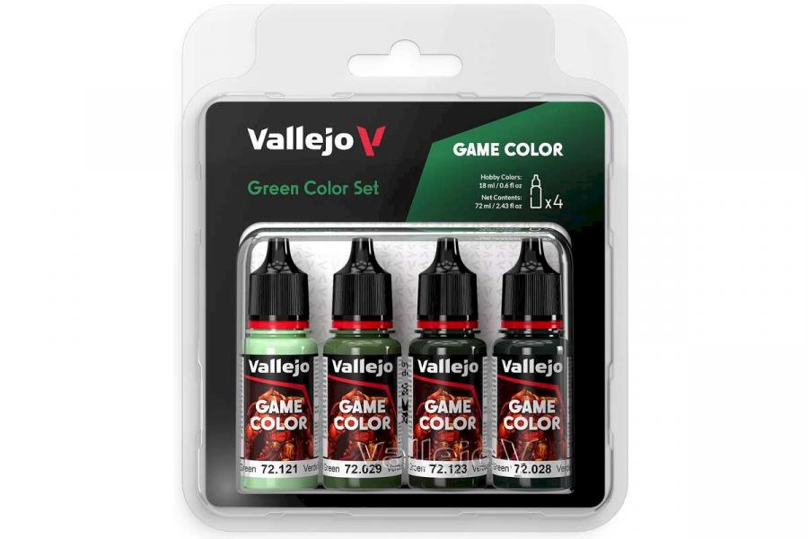 Vallejo Game Color, green color set 4x18ml maalisetti