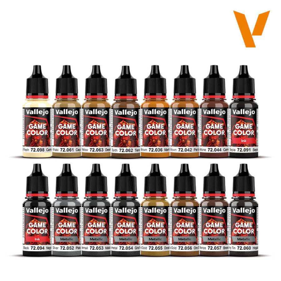 Vallejo Game color Leather & Metal set 16 x 18ml paint set