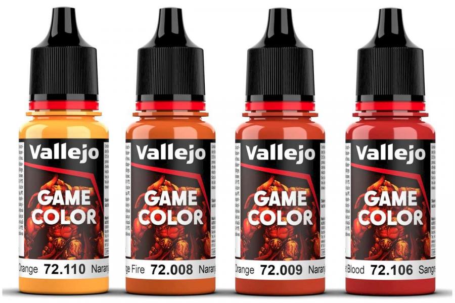 Vallejo Game Color, orange color set 4x18ml