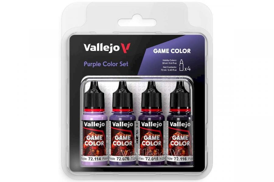 Vallejo Game Color, purple color set 4x18ml maalisetti