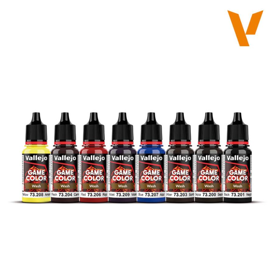 Vallejo Game Color Wash set 8 x 18ml maalisetti