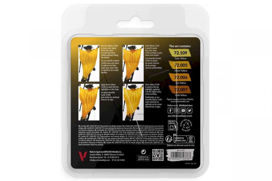 Vallejo Game Color, yellow color set 4x18ml maalisetti